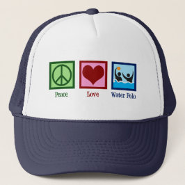 Peace Kärlek Vatten Polo Keps