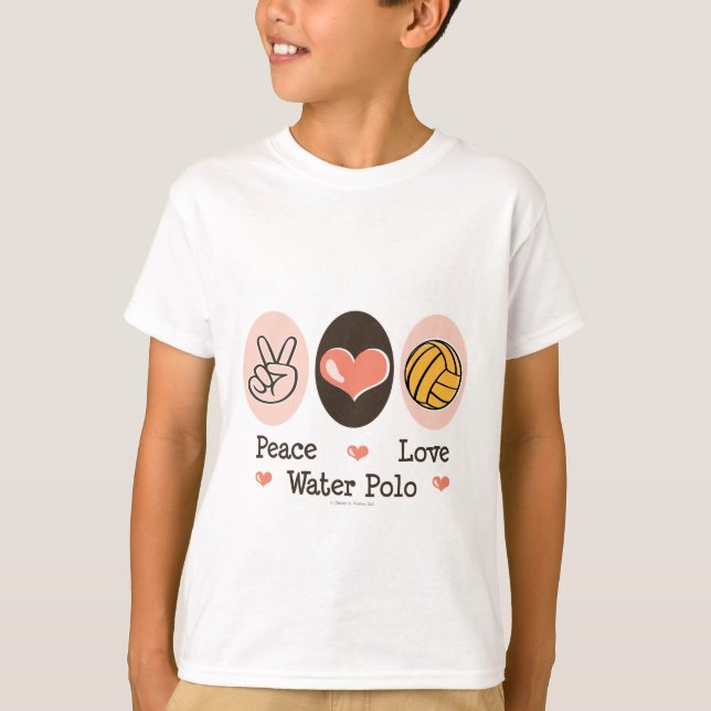 Peace Kärlek Vatten Polo Kids Sweatshirt Tröja (Framsida)