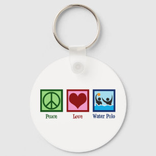 Peace Kärlek Vatten Polo Nyckelring