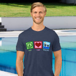 Peace Kärlek Vatten Polo Tri-Blend T-Shirt<br><div class="desc">Fredsskjorta med fredstecken och hjärta. Cute vatten polo-spelarpresenten för en coola sporttränare.</div>