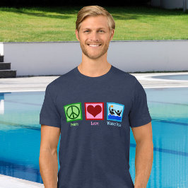 Peace Kärlek Vatten Polo Tri-Blend T-Shirt