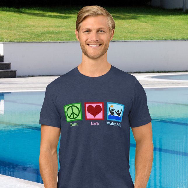 Peace Kärlek Vatten Polo Tri-Blend T-Shirt (Skapare uppladdad)