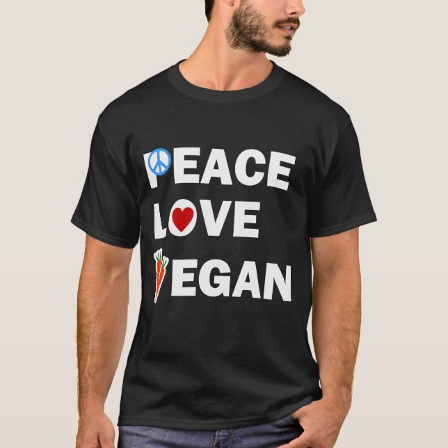 PEACE KÄRLEK VEGAN T SHIRT (Framsida)