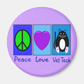 Peace Kärlek Vet Tech Magnet