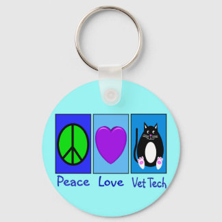 Peace Kärlek Vet Tech Nyckelring