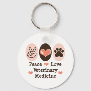 Peace Kärlek Veterinary Medicine Nyckelring