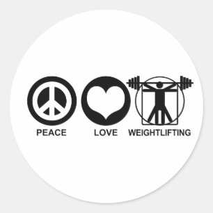 Peace Kärlek viktning Runt Klistermärke