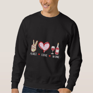 Peace Kärlek Vin Lång Ärmad Tröja