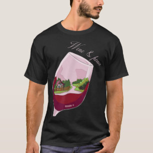 Peace Kärlek Vin T-Shirt