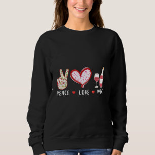 Peace Kärlek Vin T Shirt