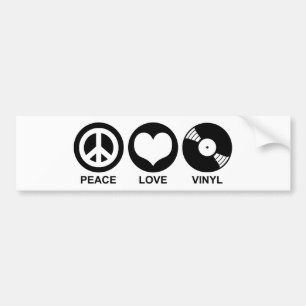 Peace Kärlek Vinyl Bildekal