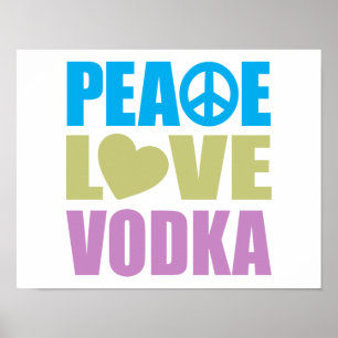 Peace Kärlek Vodka Poster
