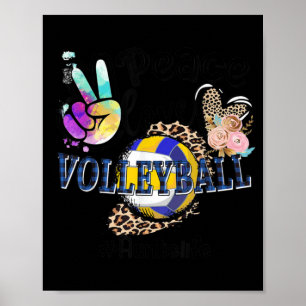 Peace Kärlek Volleyball Auntie Life Mamma Grandma Poster