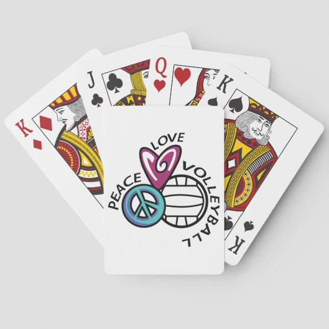 Peace Kärlek Volleyball Casinokort (Baksidan)
