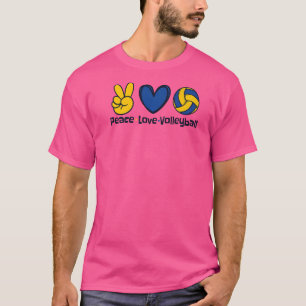 Peace Kärlek Volleyball Coach Team Player Trainer T Shirt