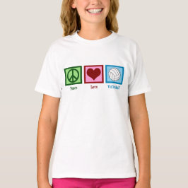 Peace Kärlek Volleyball Girls Tee Shirt