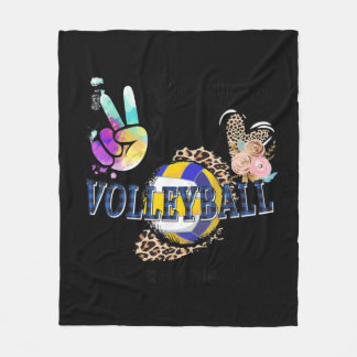 Peace Kärlek Volleyball Grammy Life Mamma Grandma  Fleecefilt