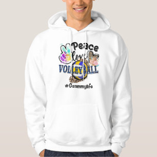 Peace Kärlek Volleyball Grammy Life Mamma Grandma Hoodie