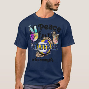 Peace Kärlek Volleyball Grammy Life Mamma Grandma T Shirt