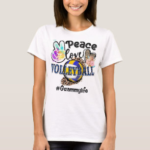 Peace Kärlek Volleyball Grammy Life Mamma Grandma T Shirt