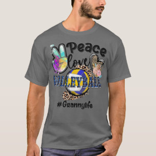 Peace Kärlek Volleyball Granny Life Mamma Grandma T Shirt