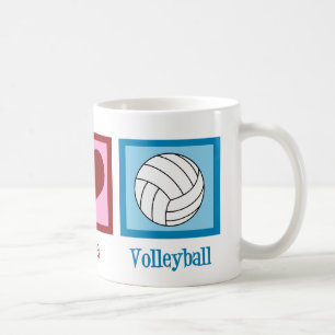 Peace Kärlek Volleyball Kaffemugg