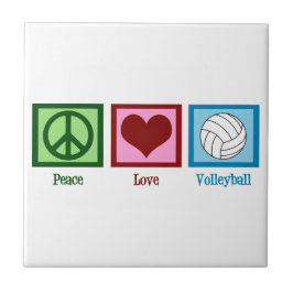 Peace Kärlek Volleyball Kakelplatta