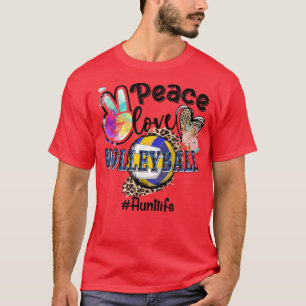 Peace Kärlek Volleyball Moster Life Mamma Grandma T Shirt