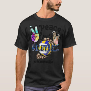 Peace Kärlek Volleyball Nannie Life Mamma Grandma T Shirt