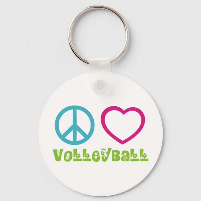 Peace Kärlek Volleyball Nyckelring (Framsida)