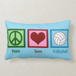 Peace Kärlek Volleyball Personlig Blue Lumbarkudde