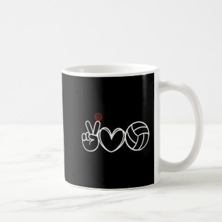 Peace Kärlek Volleyball Player-grafik Kaffemugg