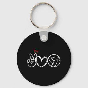 Peace Kärlek Volleyball Player-grafik Nyckelring