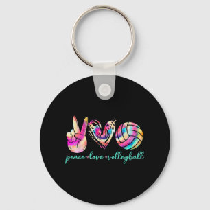 Peace Kärlek Volleyball Player Tie Dye Stil Women  Nyckelring