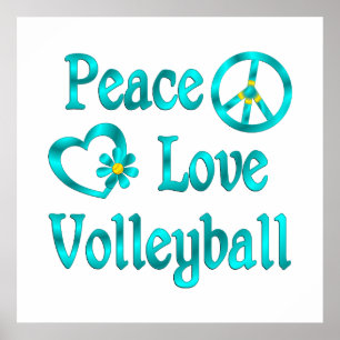 Peace Kärlek Volleyball Poster
