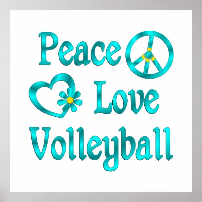 Peace Kärlek Volleyball Poster (Framsidan)