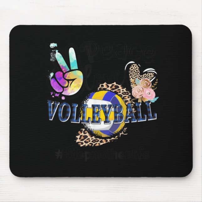 Peace Kärlek Volleyball Stepmor Life Mamma Grandma Musmatta (Framsidan)