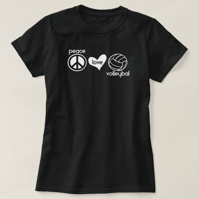 Peace Kärlek Volleyball T-Shirt (Design framsida)