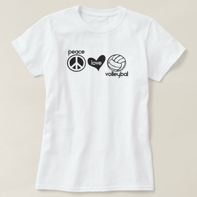 Peace Kärlek Volleyball T-Shirt (Design framsida)