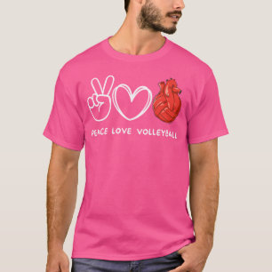 Peace Kärlek Volleyball Volleyball Älskare T Shirt