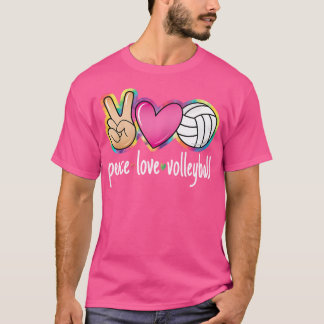 Peace Kärlek Volleyball Women Girls Kids Volleybal T Shirt