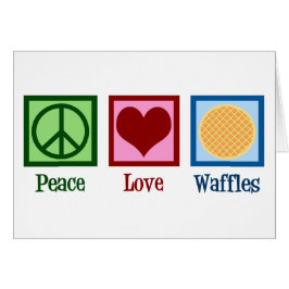 Peace Kärlek Waffles Hälsningskort
