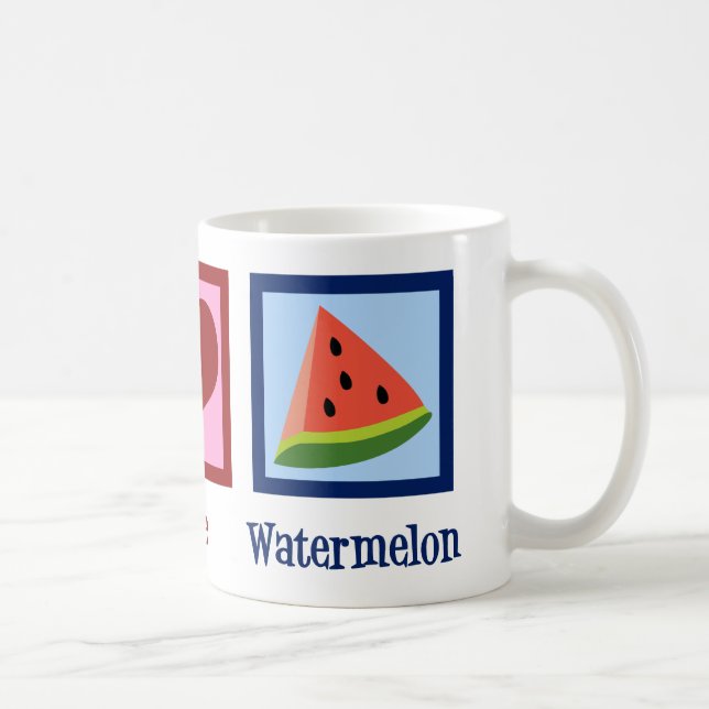 Peace Kärlek Watermelon Kaffemugg (Höger)