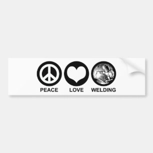 Peace Kärlek Welding Bildekal