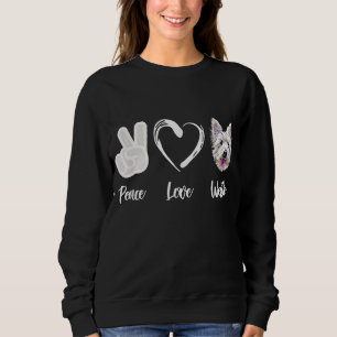 Peace Kärlek Westie Väster Highland White Terrier T Shirt