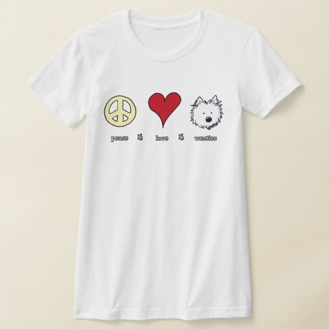 Peace Kärlek Westies T-shirt (Laydown)