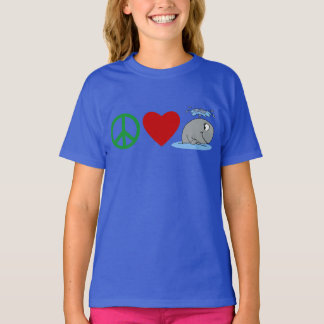 Peace Kärlek Whales T-tröjor, Resemuggar, gåvor T Shirt