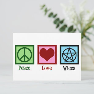 Peace Kärlek Wicca Pentacle Wiccan Card