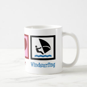 Peace Kärlek Windsurfing Kaffemugg