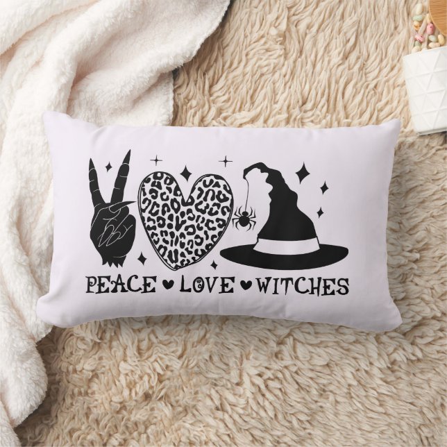 Peace Kärlek Witches Dekorativ kudde (Filt)